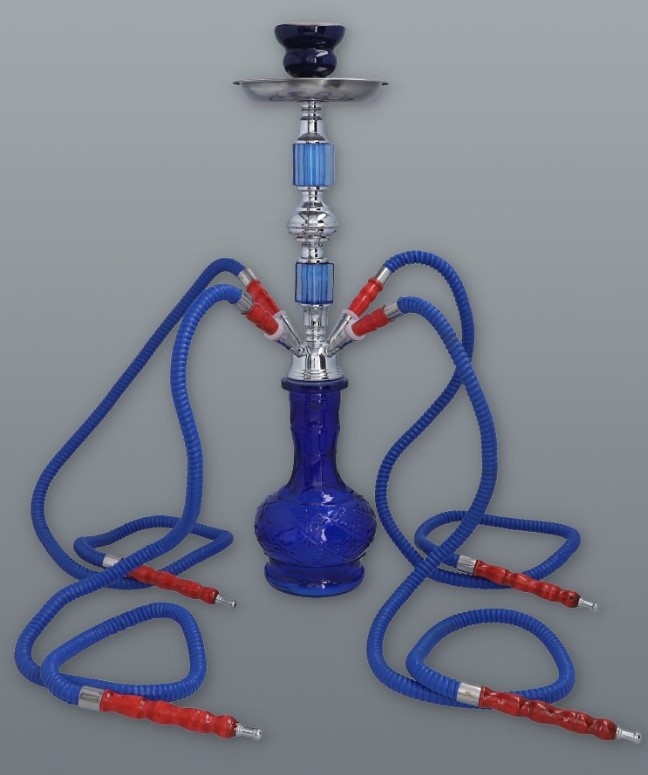 Hookah kék vízipipa 4 csöves 44 cm